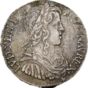 Soldes Louis XIV, demi-écu à la mèche longue, 1656 Bayonne