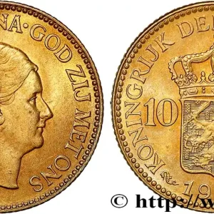 OR, PALLADIUM ET PLATINE INVESTISSEMENT 10 Gulden 4e type Wilhelmina 1932 Utrecht fwo_736977 Monde Usine Directe