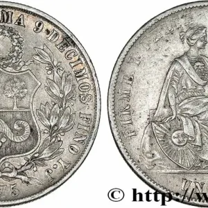 PÉROU 1 Sol “Liberté” assise 1875 Lima fwo_737112 Monde Édition Limitée