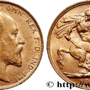 Seulement Aujourd’hui OR, PALLADIUM ET PLATINE INVESTISSEMENT 1 Souverain Édouard VII 1910 Londres fwo_741015 Monde