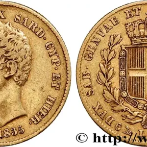 Achat Immédiat OR, PALLADIUM ET PLATINE INVESTISSEMENT 20 Lire Charles-Albert 1835 Gênes fwo_741039 Monde