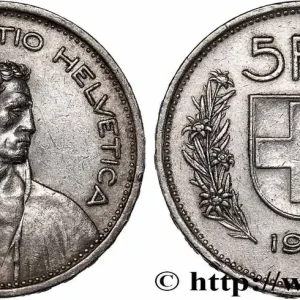 SUISSE 5 Francs Berger des Alpes 1953 Berne fwo_741689 Monde Livraison Mondiale