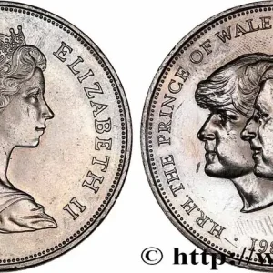 ROYAUME-UNI 25 New Pence (1 Crown) mariage du Prince de Galles et de Lady Diana Spencer 1981 fwo_741723 Monde Petit Prix