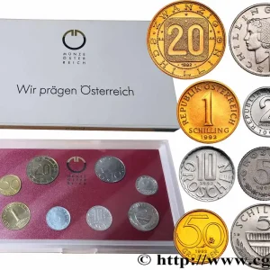 Achat Immédiat AUTRICHE Série FDC 8 Monnaies 1992 Vienne fwo_707658 Monde