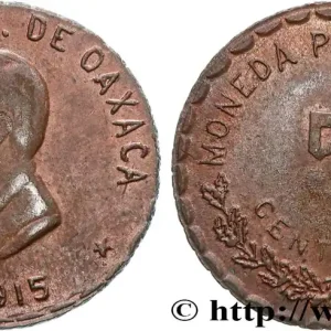 MEXIQUE - GOUVERNEMENT PROVISOIRE D'OAXACA 5 Centavos 1915 Oaxaca fwo_711236 Monde Meilleur Choix