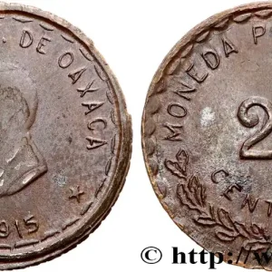 MEXIQUE - GOUVERNEMENT PROVISOIRE D'OAXACA 20 Centavos 1915 fwo_711410 Monde Vente Directe