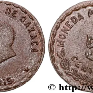 MEXIQUE - GOUVERNEMENT PROVISOIRE D'OAXACA 5 Centavos 1915 Oaxaca fwo_711512 Monde Fait Main