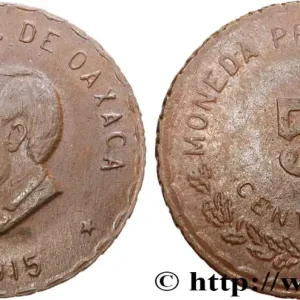 MEXIQUE - GOUVERNEMENT PROVISOIRE D'OAXACA 5 Centavos 1915 Oaxaca fwo_711564 Monde Meilleure Vente
