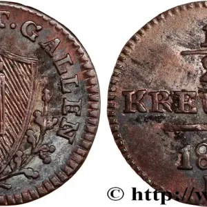 Livraison Mondiale SUISSE - CANTON DE SAINT-GALL 1/2 Kreuzer 1816 fwo_731150 Monde