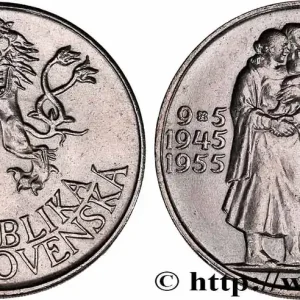 TCHÉCOSLOVAQUIE 25 Korun 10e anniversaire de la libération 1955 fwo_731265 Monde Réduction