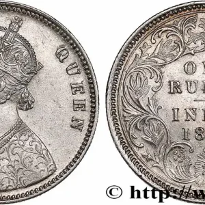 INDES BRITANNIQUES 1 Roupie Victoria 1862 Bombay fwo_738756 Monde Artisanat