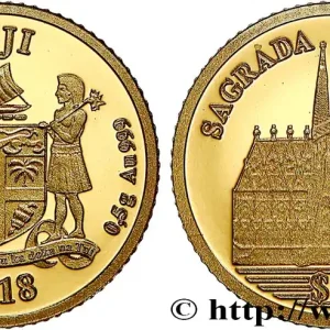 Promotion Saisonnière FIDJI 1 Dollar Proof Sagrada Familia 2018 fwo_740412 Monde