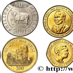 Fait Main TANZANIE Lot de quatre monnaies 50, 100, 200 & 500 Shilingi 2014-2015 fwo_483245 Monde