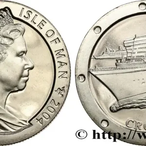 Soldes ILE DE MAN 1 Crown Proof Paquebot Queen Mary 2 2004 Pobjoy Mint fwo_608921 Monde