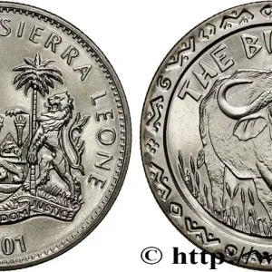 SIERRA LEONE 1 Dollar Proof Buffle 2001 Pobjoy Mint fwo_624237 Monde Expédié Aujourd’hui