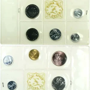 Prix Réduit ITALIE Série MINT de 8 monnaies 1969 Rome - R fwo_671366 Monde