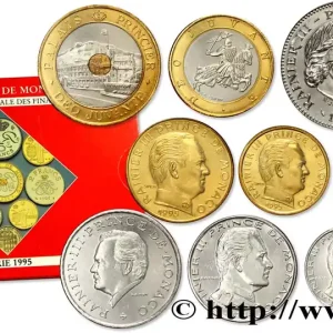 Acheter En Ligne MONACO série FDC (1, 5, 10 et 20 Centimes, 1/2, 1, 2, 5, 10 et 20 Francs) 1995 Paris fwo_678282 Monde