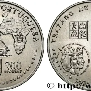 Solde PORTUGAL 200 Escudos Traité de Tordesillas en 1494 1994 fwo_690124 Monde