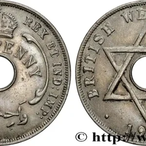 AFRIQUE OCCIDENTALE BRITANNIQUE 1 Penny Edouard VIII 1936 Heaton - H fwo_700440 Monde Dernière Chance