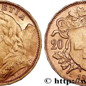 OR, PALLADIUM ET PLATINE INVESTISSEMENT 20 Francs "Vreneli" 1935 Berne fwo_723700 Monde Jusqu’à Épuisement Des Stocks