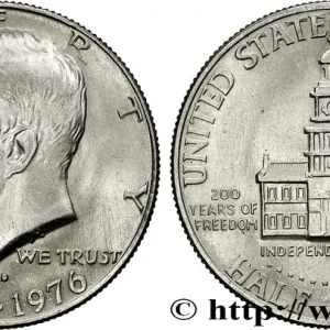 Solde ÉTATS-UNIS D'AMÉRIQUE 1/2 Dollar Independence Hall bicentenaire 1976 Denver fwo_730668 Monde