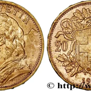 OR, PALLADIUM ET PLATINE INVESTISSEMENT 20 Francs or "Vreneli" 1927 Berne fwo_732397 Monde Nouvelle Collection