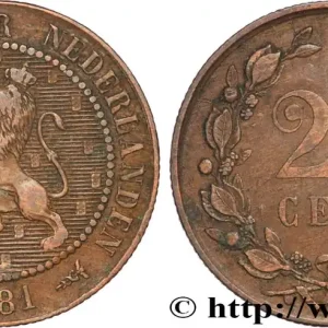 PAYS-BAS 2 1/2 Cents lion couronné 1881 Utrecht fwo_735038 Monde Original