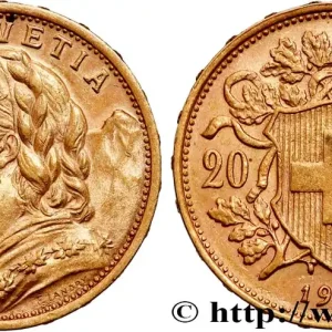 Retour Gratuit OR, PALLADIUM ET PLATINE INVESTISSEMENT 20 Francs "Vreneli" 1903 Berne fwo_737315 Monde