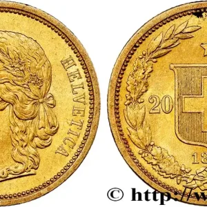 Top Vente OR, PALLADIUM ET PLATINE INVESTISSEMENT 20 Francs buste diadémé d'Helvetia 1883 Berne fwo_737712 Monde