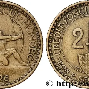 MONACO 2 Francs émission du Crédit Foncier de Monaco 1926 Poissy fwo_742789 Monde Produit De Marque