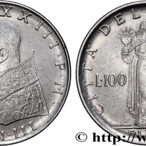 VATICAN ET ÉTATS PONTIFICAUX 100 Lire Jean XXIII an III 1961 Rome fwo_742892 Monde Meilleure Qualité