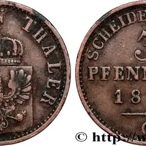 ALLEMAGNE - PRUSSE 3 Pfenninge 1867 Francfort - C fwo_742923 Monde Prix Réduit