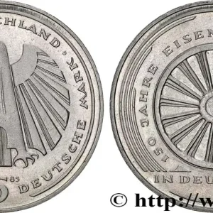 ALLEMAGNE 5 Mark 150e anniversaire des chemins de fer allemands 1985 Karlsruhe - G fwo_742937 Monde Bon Plan