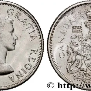 Offre Spéciale CANADA 50 Cents Elisabeth II 1964 fwo_742972 Monde