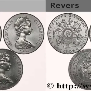 ÎLE DE MAN Lot 3 x 1 Crown 1980 fwo_738822 Monde Vente Directe