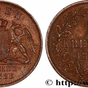 ALLEMAGNE - BADE 1 Kreuzer Grand-Duché de Bade 1863 fwo_739297 Monde Affaire À Saisir