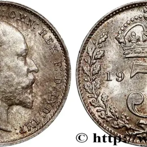 Bon Plan ROYAUME-UNI 3 Pence Édouard VII 1908 fwo_739311 Monde