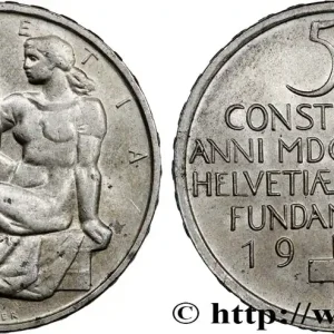 Top Qualité SUISSE 5 Francs centenaire de la constitution suisse 1948 Berne fwo_739393 Monde