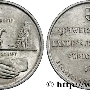 SUISSE 5 Francs Exposition de Zurich 1939 Huguenin - Le Locle fwo_739400 Monde Réduction