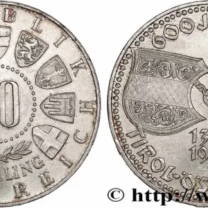 AUTRICHE 50 Schilling 600e anniversaire de l’union avec le Tyrol 1963 fwo_725903 Monde Prix Bas