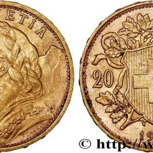OR, PALLADIUM ET PLATINE INVESTISSEMENT 20 Francs or "Vreneli" 1927 Berne fwo_732398 Monde Offre Exclusive