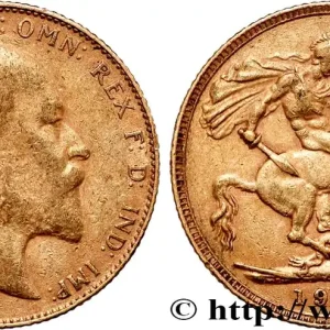 OR, PALLADIUM ET PLATINE INVESTISSEMENT 1 Souverain Edouard VII 1908 Londres fwo_737321 Monde Authentique