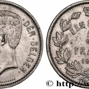 Prix Cassé BELGIQUE 5 Frank - 1 Belga Albert Ier légende Flamande 1931 fwo_738422 Monde