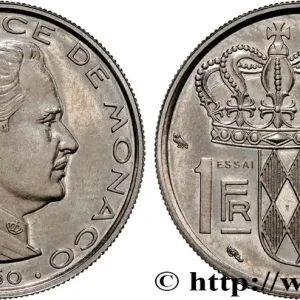 MONACO Essai de 1 Franc Rainier III 1960 Paris fwo_739750 Monde Solde
