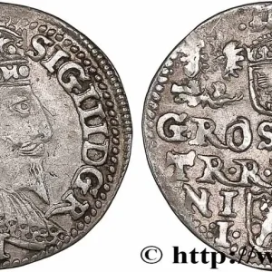 POLOGNE - ROYAUME DE POLOGNE - SIGISMOND III VASA Trois groschen ou trojak koronny 1596 Cracovie fwo_741526 Monde Top Qualité
