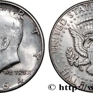 Réduction ÉTATS-UNIS D'AMÉRIQUE 1/2 Dollar Kennedy 1964 Philadelphie fwo_744104 Monde