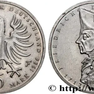 Petit Prix ALLEMAGNE 5 Mark Frédéric lI de Prusse 1986 Stuttgart fwo_744141 Monde