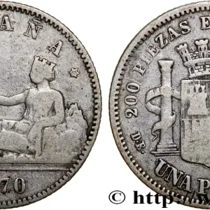 ESPAGNE 1 Peseta “ESPAÑA” (1873) 1870 Madrid fwo_744167 Monde Offre Spéciale