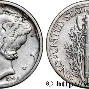 Offre Limitée ÉTATS-UNIS D'AMÉRIQUE 1 Dime Mercury 1942 Philadelphie fwo_744187 Monde