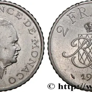 MONACO 2 Francs Rainier III 1982 Paris fwo_744198 Monde Expédition Rapide
